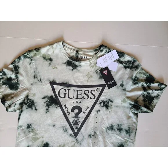 Guess Short-Sleeve Basic Tie-dye Logo Graphic T-Shirt Size L - Picture 3 of 6